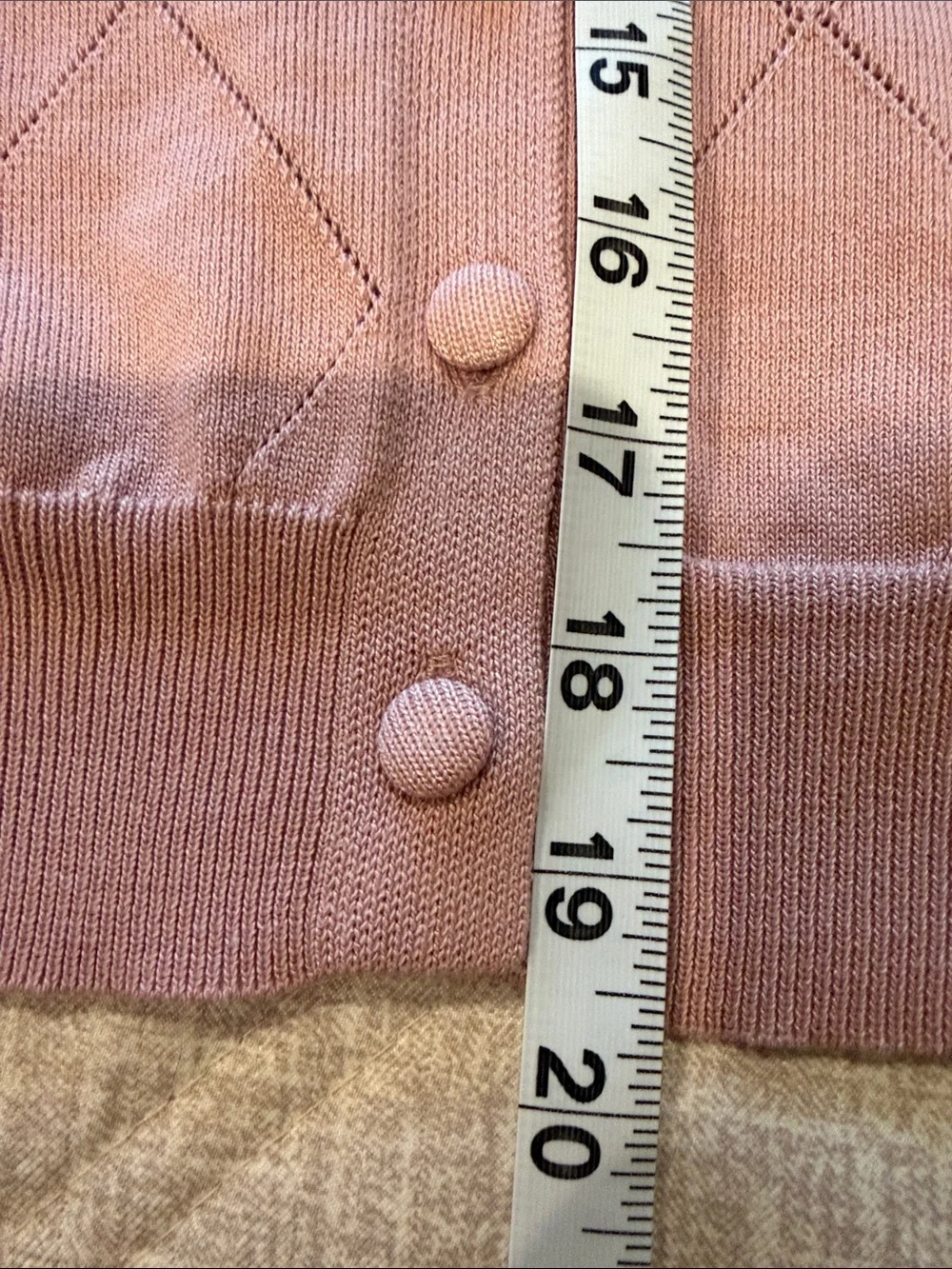 Grace Karin Mauve Scalloped V-Neck Knit Cardigan size small
